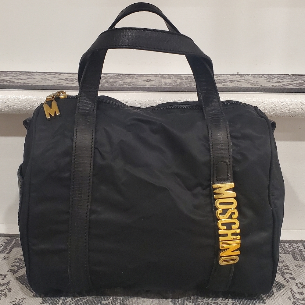 Vintage Moschino Redwall Made in Italy Boston Satchel Bag